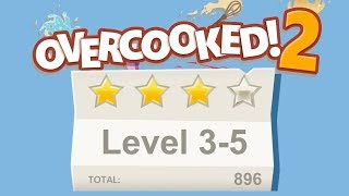 Overcooked 2 Level 13 4 stars 3 players coop [upl. by Ahsakat]