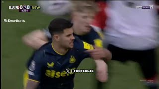 Bruno Guimarães Gol Fulham 01 Newcastle Highlights Premier League [upl. by Ignatzia]