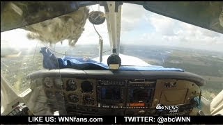 Camera Captures the Moment a Bird Strikes Cockpit [upl. by Freda]