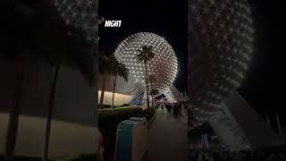 Epcot Ball Day to Night Transition disney epcot epcotflowerandgardenfestival epcotforever [upl. by Mita]