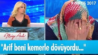 Arif beni kemerle dövüyordu  Müge Anlı ile Tatlı Sert 9 Mayıs 2017  atv [upl. by Adnarym34]