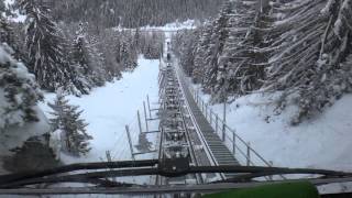 Riding the FracheyAlpe Ciacerio Funicular Champoluc [upl. by Airolg]