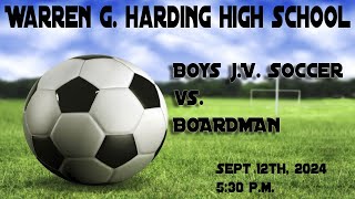 Warren G Harding JV Raiders Boys Soccer vs Boardman Spartans [upl. by Weisman]