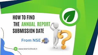 Find the annual report submission date from NSE website [upl. by Ataeb707]