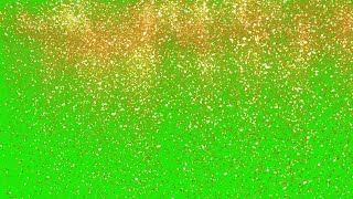 Gold glitter powder rain on Green screen  Gold glitter Chroma key glitter [upl. by Kiersten606]