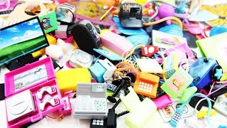 100 Miniature Doll Stuff Collection 2 Handmade miniatures and doll Electronic stuff [upl. by Ecinnahs316]