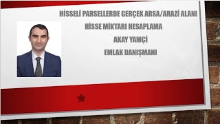 Hisse Tapulu Parsellerde Arsa AlanıHisse Miktarı veya Tapu Alanı Nasıl Hesaplanır hisseliparsel [upl. by Happy]