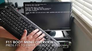 F11 boot menu bios overview for the HP Proliant g8 dl360p [upl. by Cila]