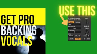 How to get cool backup vocals in Ableton with only a single vocal track [upl. by Tezzil]