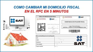 Como Hacer el Cambio de Domicilio Fiscal en el RFC en la Pagina del SAT  2024 [upl. by Barger]