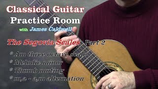 Segovia Scales pattern 2  A Melodic Minor and more [upl. by Yrrac558]