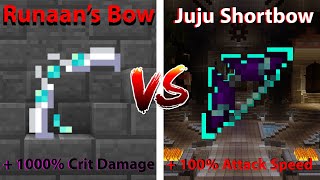 Juju Shortbow VS Runaans Bow Hypixel Skyblock [upl. by Leona56]