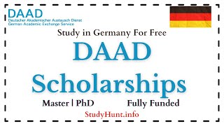 DAAD Scholarship Official Study in Germany 2024 scholarship germany education [upl. by Zubkoff829]