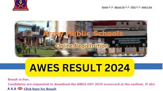 Awes OST result 2024awes OST Prt Tgt Pgt result 2023Aps result 2023army public school result 2023 [upl. by Selemas591]