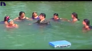 Sobhan Babu Falls Into The Ladies Swimming Pool  Kiladi Bullodu Movie Scenes [upl. by Ebony]