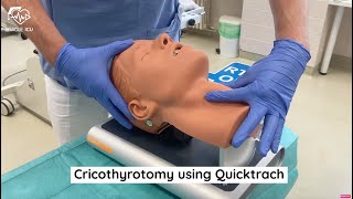 Cricothyrotomy using Quicktrach [upl. by Hareemas148]