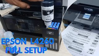 Epson L4260 Printer Unboxing and Full Setup [upl. by Ardnu]