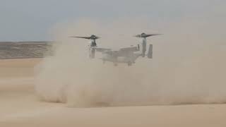 FLIGHT OPS US Marine Corps MV22 Ospreys in the Horn of Africa [upl. by Eserahc]