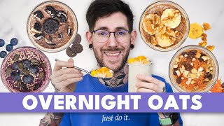 OVERNIGHT OATS  5 geniale amp einfache Rezepte [upl. by Meter]