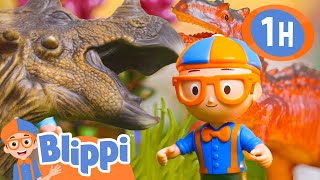 Dino Discovery  Blippi Toy Play Learning  Nursery Rhymes for Babies [upl. by Gallager]