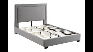 Rize Upholstered Platform Bed Assembly [upl. by Iamhaj]