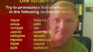 Pronouncing Spanish Vowel Combinations DiphthongsHiatus [upl. by Aittam72]