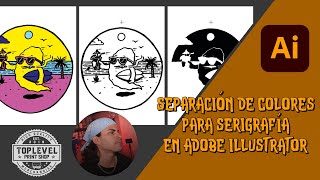 Cómo hacer separación de colores para serigrafía en Adobe Illustrator  Tutorial [upl. by Saval]