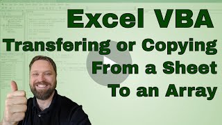 Transfering a Worksheet Range into an Array and back to the sheet in Excel VBA Code included [upl. by Eneluqcaj]