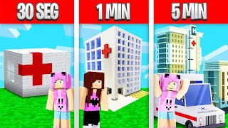 CONSTRUIR HOSPITAL EM 30 SEG 1 MINUTO 5 MINUTOS NO MINECRAFT [upl. by Wells695]