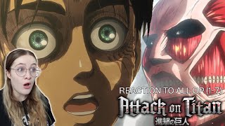 WHAT IS ATTACK ON TITAN  First time Reaction to ALL Attack on Titan Openings [upl. by Emirak]