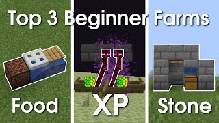 Minecraft  Top 3 Beginner Farms For your Survival World [upl. by Marcia592]