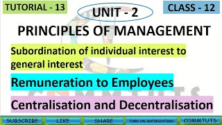 13 Subordination of Individual Interest to General Interest  Remuneration  Centralisation Ch2 [upl. by Damian]