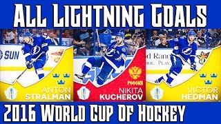 All Lightning player goals World Cup of Hockey 2016 [upl. by Eitsud364]