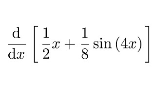 Derivative of 12x  18sin4x [upl. by Iosep24]