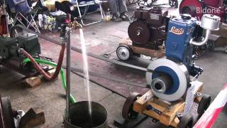 Lister stationary engine with water pump  Standmotor [upl. by Nallad189]