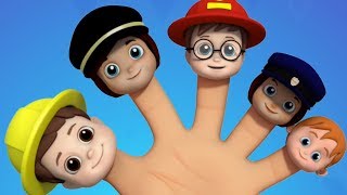 Community Helpers Finger Family Nursery Rhymes Songs For Children Baby Songs [upl. by Avir]