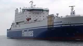 Finnlines Passagierfähre läuft in den Hafen von Travemünde ein 3072011 [upl. by Allekim]