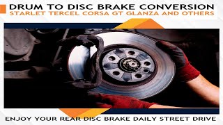 Rear Disc Brake Conversion kit Fitment Starlet Tercel Corsa Paseo universal 880 1910 844200🇧🇩 [upl. by Eamon]