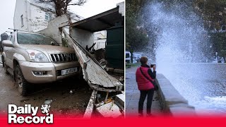 South coast and Channel Islands bear brunt of Storm Ciaran as commuters battle 110mph winds [upl. by Grevera]