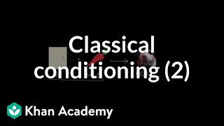 Classical conditioning Neutral conditioned and unconditioned stimuli and responses  Khan Academy [upl. by Goff]