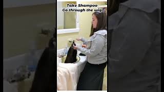 How to wash your sheitel at home sheitel wigtutorial [upl. by Cotsen]