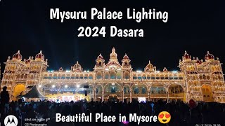 Mysore Palace lighting  2024 Mysore Dasara  Beauti of Palace [upl. by Yerhcaz]