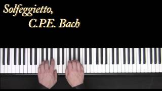 Solfeggietto  CPE Bach  piano  Frederic Bernachon [upl. by Kamin938]