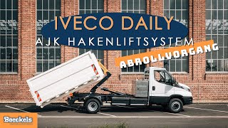 Iveco Daily  AJK  Abrollkipper von Boeckels  Abrollvorgang [upl. by Marylynne]