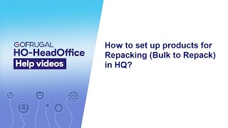 How to set up products for Repacking Bulk to Repack in HQ [upl. by Inohtna938]