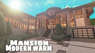 Bloxburg Mansion Warm House No Large Plot  House Build [upl. by Starobin]