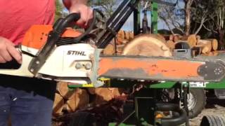 Stihl 241C ported V 261 stock muff mods [upl. by Ylicic101]