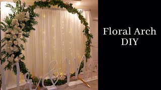 DIY Floral backdrop  Wedding Backdrop DIY [upl. by Alyahsal330]