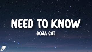 Doja Cat  Need To Know Lyrics [upl. by Clapper731]