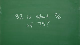 32 is what PERCENT of 75 Let’s solve the percent problem stepbystep… [upl. by Alake]